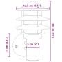 Apliques de exterior 2 unidades acero inoxidable plateado