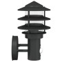 Aplique de exterior con sensor acero inoxidable negro