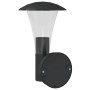 Apliques de exterior con sensor 2 uds acero inoxidable negro