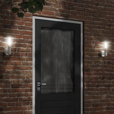 Aplique de exterior de acero inoxidable plateado