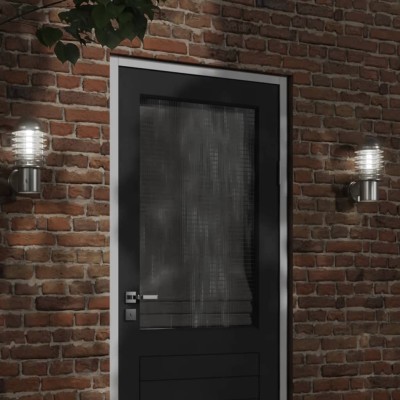 Aplique de exterior de acero inoxidable plateado
