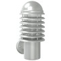 Aplique de exterior de acero inoxidable plateado