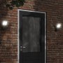 Lámparas de pared LED de exterior 2 uds aluminio fundido negro