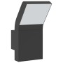 Lámparas de pared LED de exterior 2 uds aluminio fundido negro