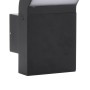 Lámparas de pared LED de exterior 2 uds aluminio fundido negro