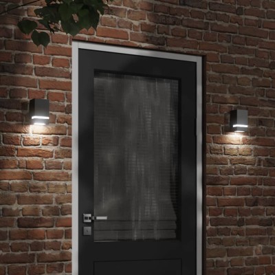 Aplique de exterior de acero inoxidable negro