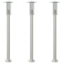 Lámparas de suelo de exterior 3 uds acero inoxidable 100 cm