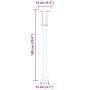 Lámparas de suelo de exterior 3 uds acero inoxidable 100 cm