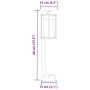 Lámparas de suelo de exterior 3 uds acero inoxidable negro 60cm