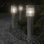 Lámpara de suelo de exterior con enchufe acero inoxidable 60 cm