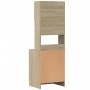 Mueble de cocina madera de ingeniería roble Sonoma 60x50x180 cm