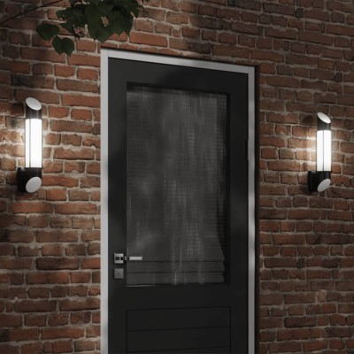 Apliques de exterior 2 unidades acero inoxidable negro
