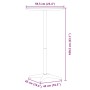 Mesa bar exterior altura ajustable aluminio Ø59,5x70/109,5 cm
