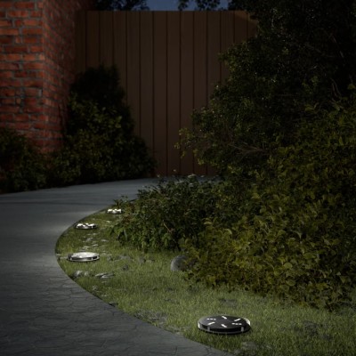 Luces solares suelo jardín con picos tierra blanco cálido 4 uds