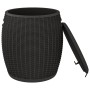 Caja de almacenaje de jardín 4 en 1 polipropileno negro