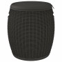 Caja de almacenaje de jardín 4 en 1 polipropileno negro