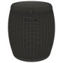 Caja de almacenaje de jardín 4 en 1 polipropileno negro