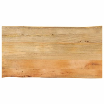 Tablero de mesa borde natural madera maciza mango 100x60x2,5 cm
