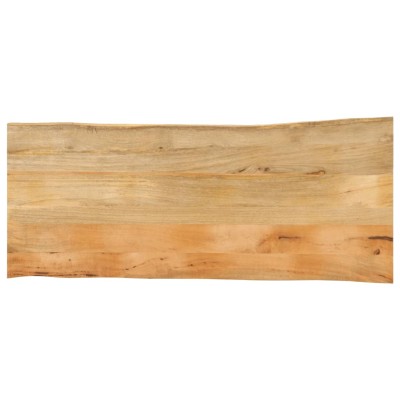 Tablero de mesa borde natural madera maciza mango 140x60x3,8 cm
