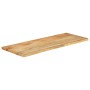 Tablero de mesa borde natural madera maciza mango 140x60x3,8 cm