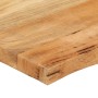 Tablero de mesa borde natural madera maciza mango 140x60x3,8 cm