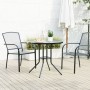 Mesa de patio redonda de acero gris antracita Ø80x72,5 cm