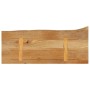 Tablero de mesa borde natural madera maciza mango 70x20x2,5 cm
