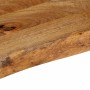 Tablero de mesa borde natural madera maciza mango 70x20x2,5 cm