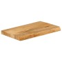 Tablero de mesa borde natural madera maciza mango 50x20x2,5 cm