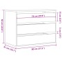 Cajonera de esquina madera ingeniería gris Sonoma 80x41x58 cm