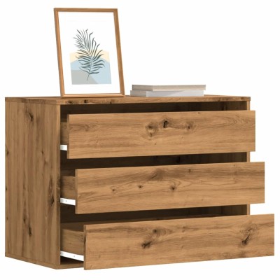 Cajonera de esquina madera ingeniería roble artisan 80x41x58 cm
