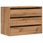 Cajonera de esquina madera ingeniería roble artisan 80x41x58 cm