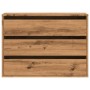 Cajonera de esquina madera ingeniería roble artisan 80x41x58 cm