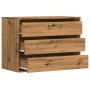 Cajonera de esquina madera ingeniería roble artisan 80x41x58 cm