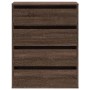 Cajonera de esquina madera ingeniería marrón roble 60x41x76 cm