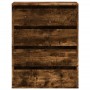 Cajonera de esquina madera ingeniería roble ahumado 60x41x76 cm