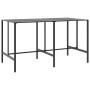 Mesa alta de bar acero recubrimiento polvo negro 200x100x110 cm