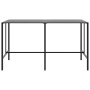 Mesa alta de bar acero recubrimiento polvo negro 200x100x110 cm