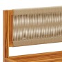 Set sofás de jardín con cojines 4 pzas madera maciza de acacia