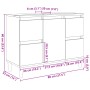 Armario de lavabo madera contrachapada roble Sonoma 80x33x60 cm
