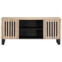 Mueble de TV madera maciza de mango blanco 105x34x46 cm