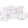 Mueble de TV madera maciza de acacia 70x34x46 cm