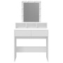 Tocador con luces LED blanco 80x41x144,5 cm