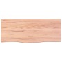 Estante de lavabo de pared de acero y madera maciza de roble