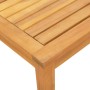 Tumbonas 2 uds con mesa madera maciza acacia y textileno crema