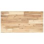 Estante de lavabo de pared acero y madera maciza de acacia