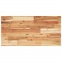 Estante de lavabo de pared acero y madera maciza de acacia