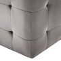 Puf 2 unidades terciopelo gris 30x30x30 cm