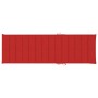 Tumbona con cojín rojo madera de pino impregnada