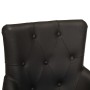 Sillas de comedor 2 unidades cuero de cabra auténtico negro